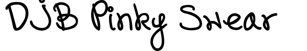 DJB Pinky Swear font preview